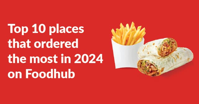 Top 10 places that ordered the most in 2024 on Foodhub