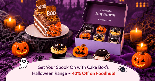 Get Your Spook On with Cake Box’s Halloween Range – 40% Off on Foodhub!