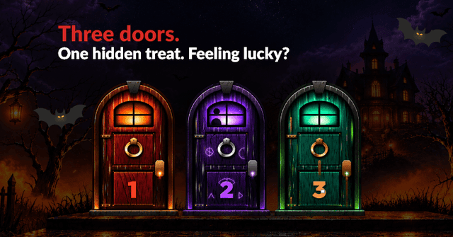 Three doors. One hidden treat. Feeling lucky?